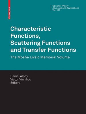 cover image of Characteristic Functions, Scattering Functions and Transfer Functions